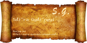 Séra Gyöngyi névjegykártya