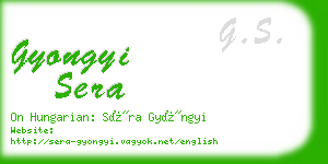 gyongyi sera business card